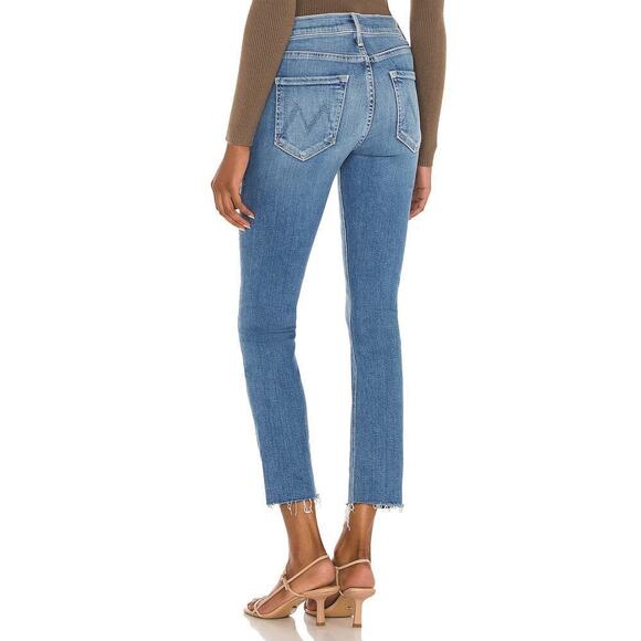 Mother The Mid Rise Dazzler Ankle Fray Jeans In Riding The Cliffside Size 31 NWT - Picture 3 of 12